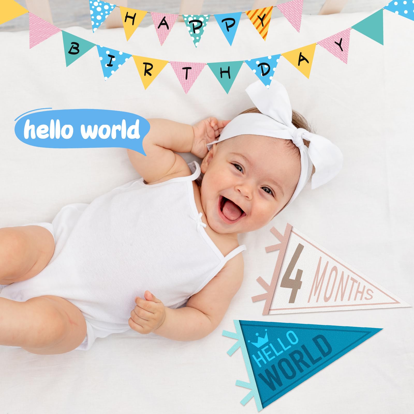 VitalCozy triangle bunting for festive backdrop