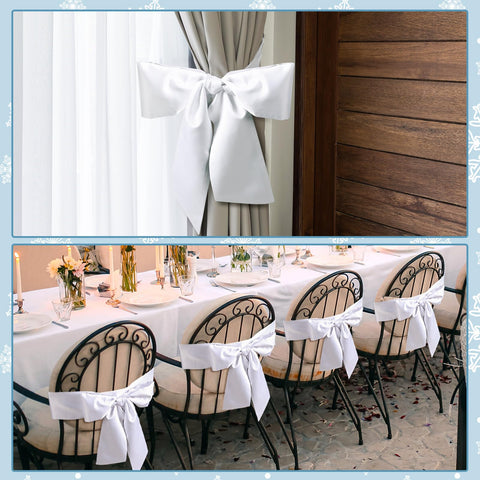 VitalCozy white sash is easy to cut and fit for different wreath sizes.