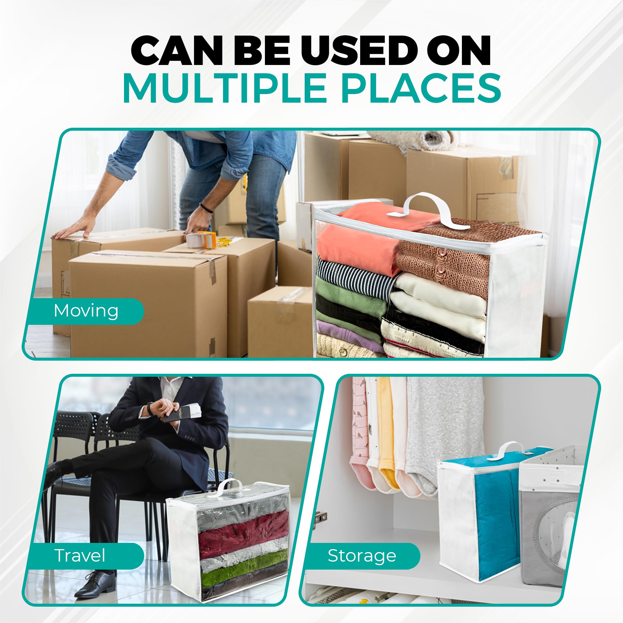 VitalUp closet-friendly storage bag set ideal for seasonal bedding and linens.