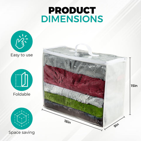 VitalUp king-size bedding storage bag fits large comforters, sheets, and pillows.