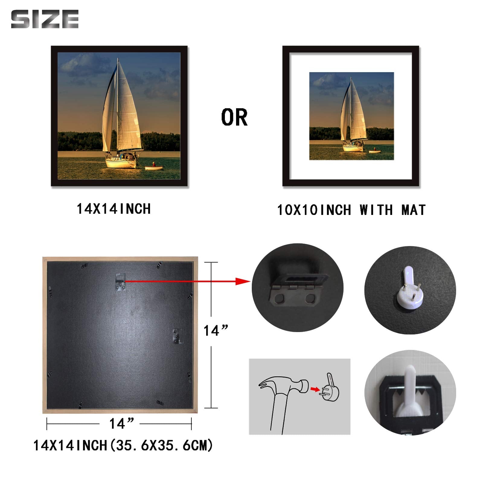 VITOIVE hanging hooks and white nails included for easy wall mounting