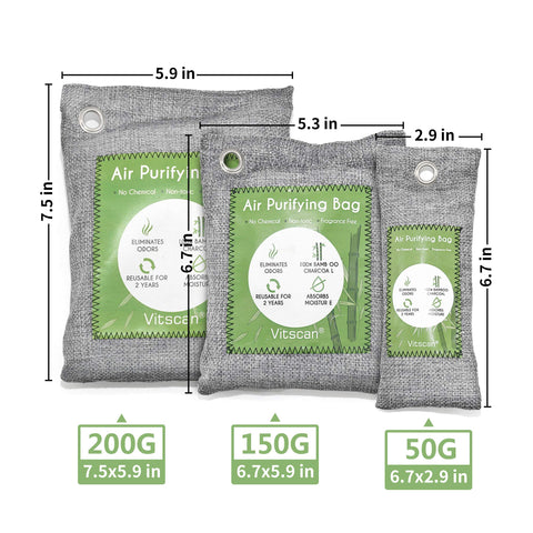 Vitscan multi-size bags for versatile placement across spaces.