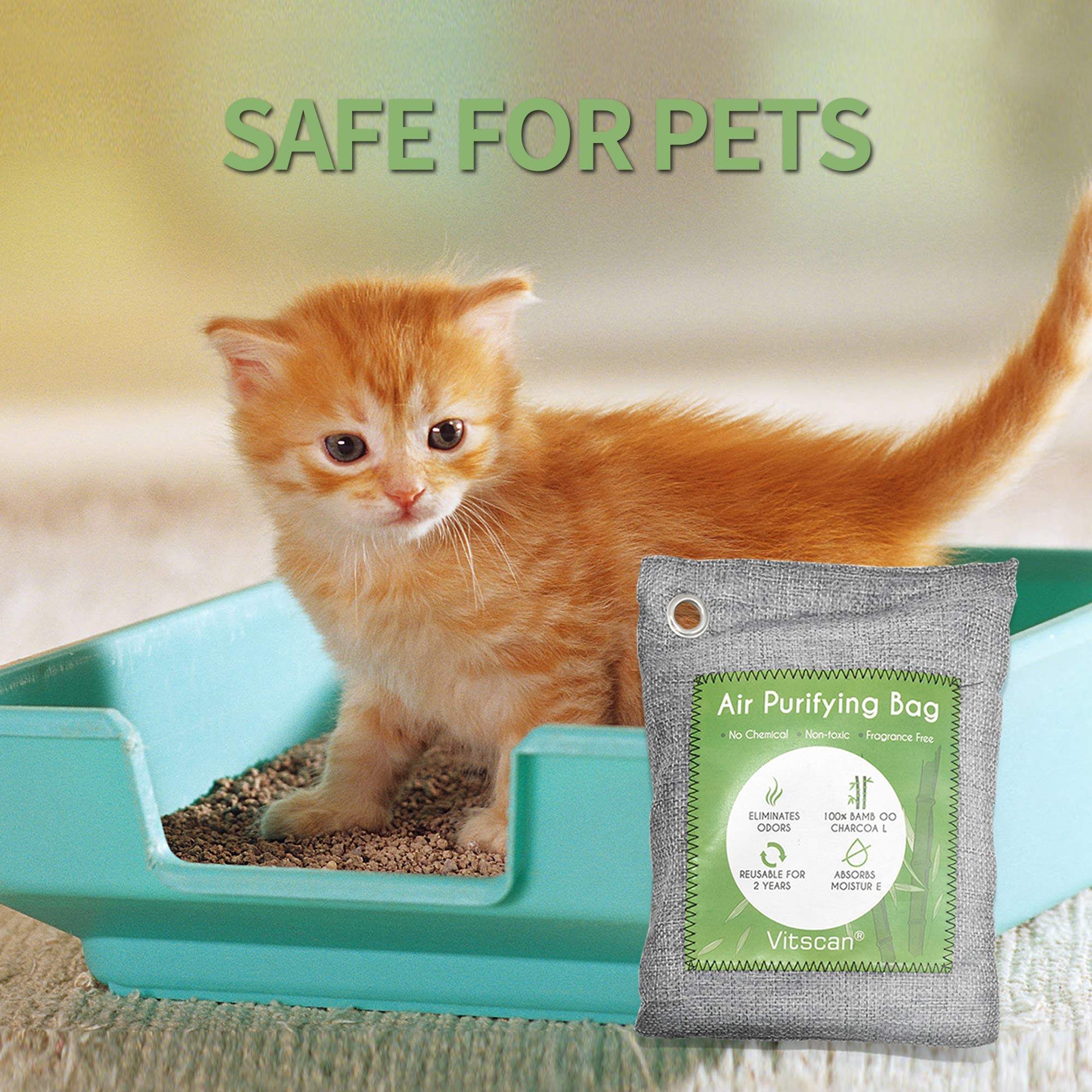 Vitscan bags recharge under sunlight for renewed odor control.