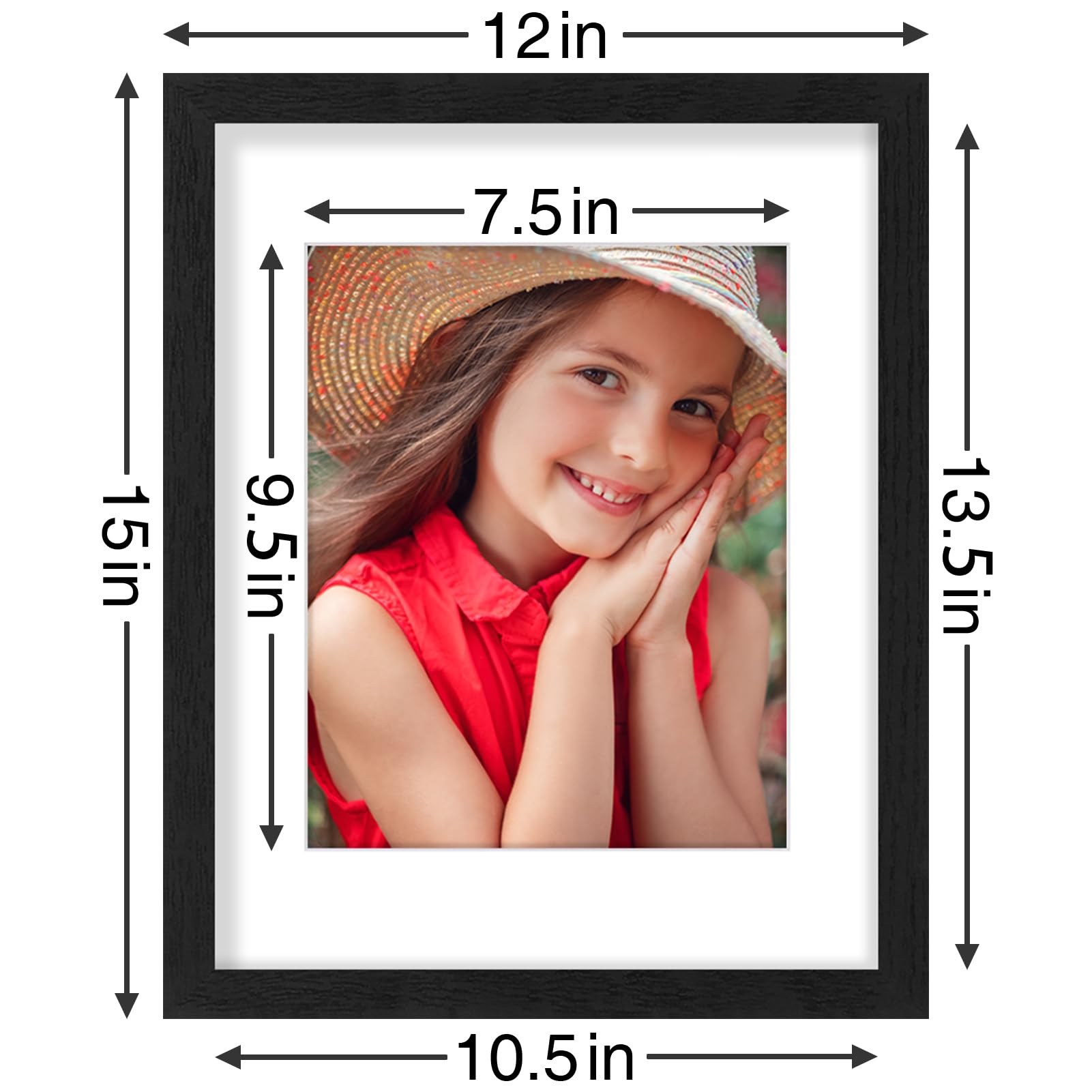 Vittanly 11x14 frame set with mat for 8x10 photos.