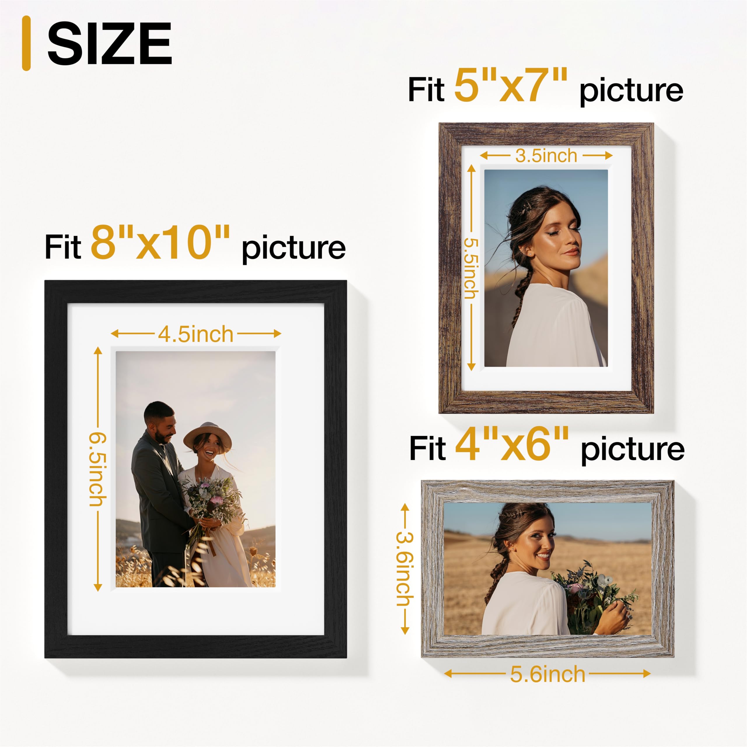 Vittanly 15-pack collage frame set 4x6 perfect for bedside displays.