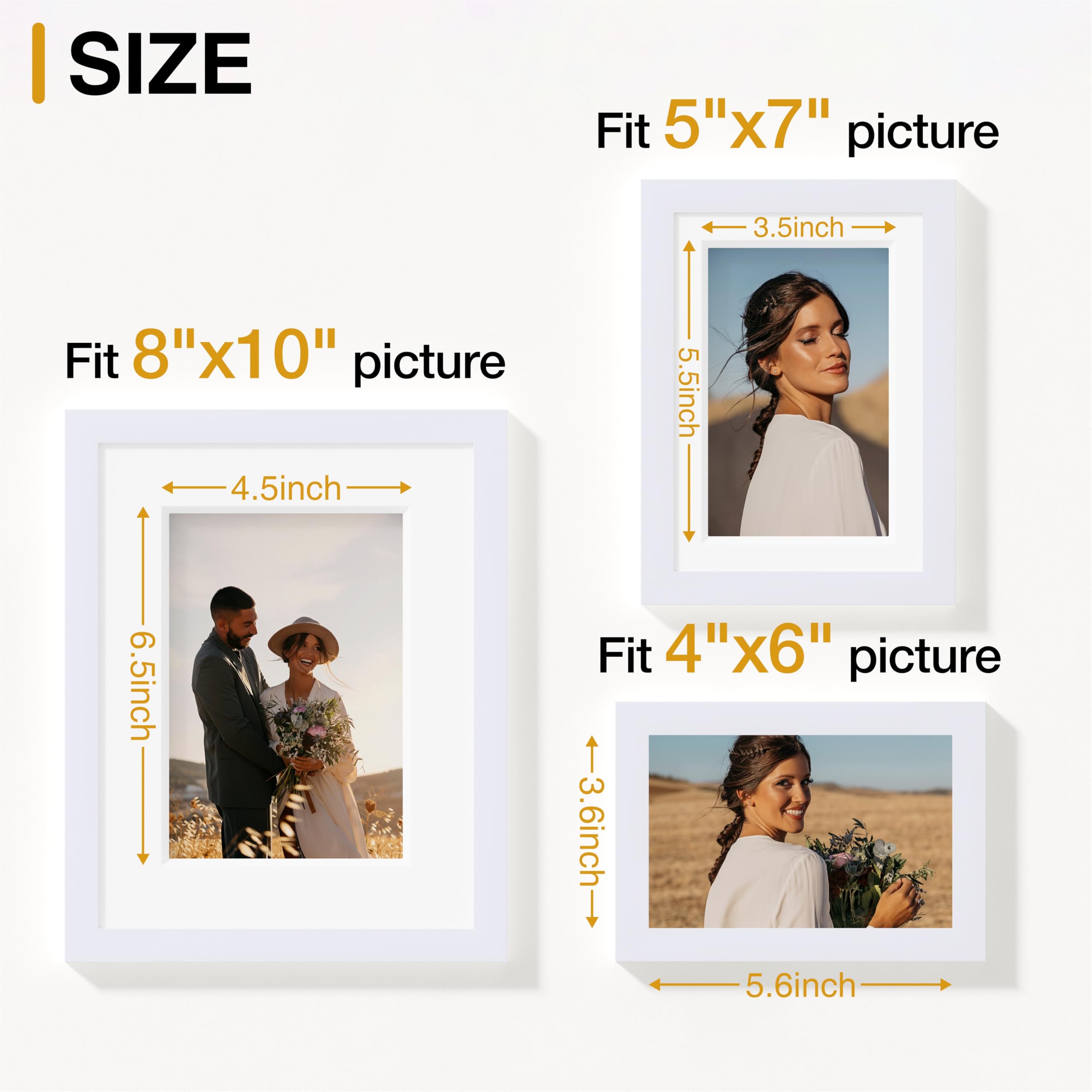 Vittanly 15-pack 5x7 wall frames for compact gallery walls