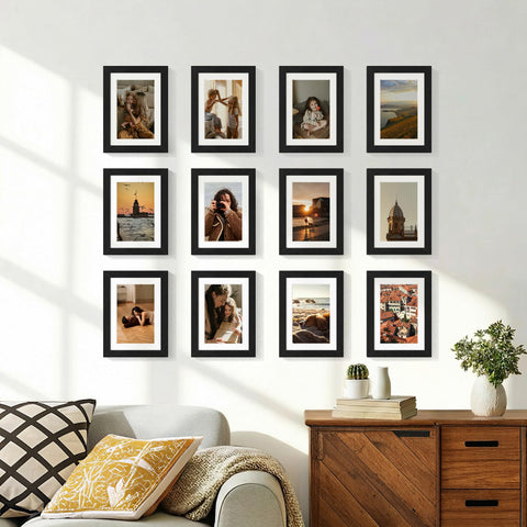 Vittanly frame without mat for 5x7 photos with clean display