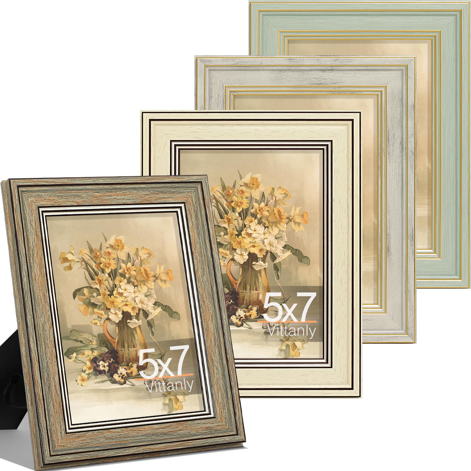 Vittanly 5x7 frame set on wall displaying photos with easy mounting
