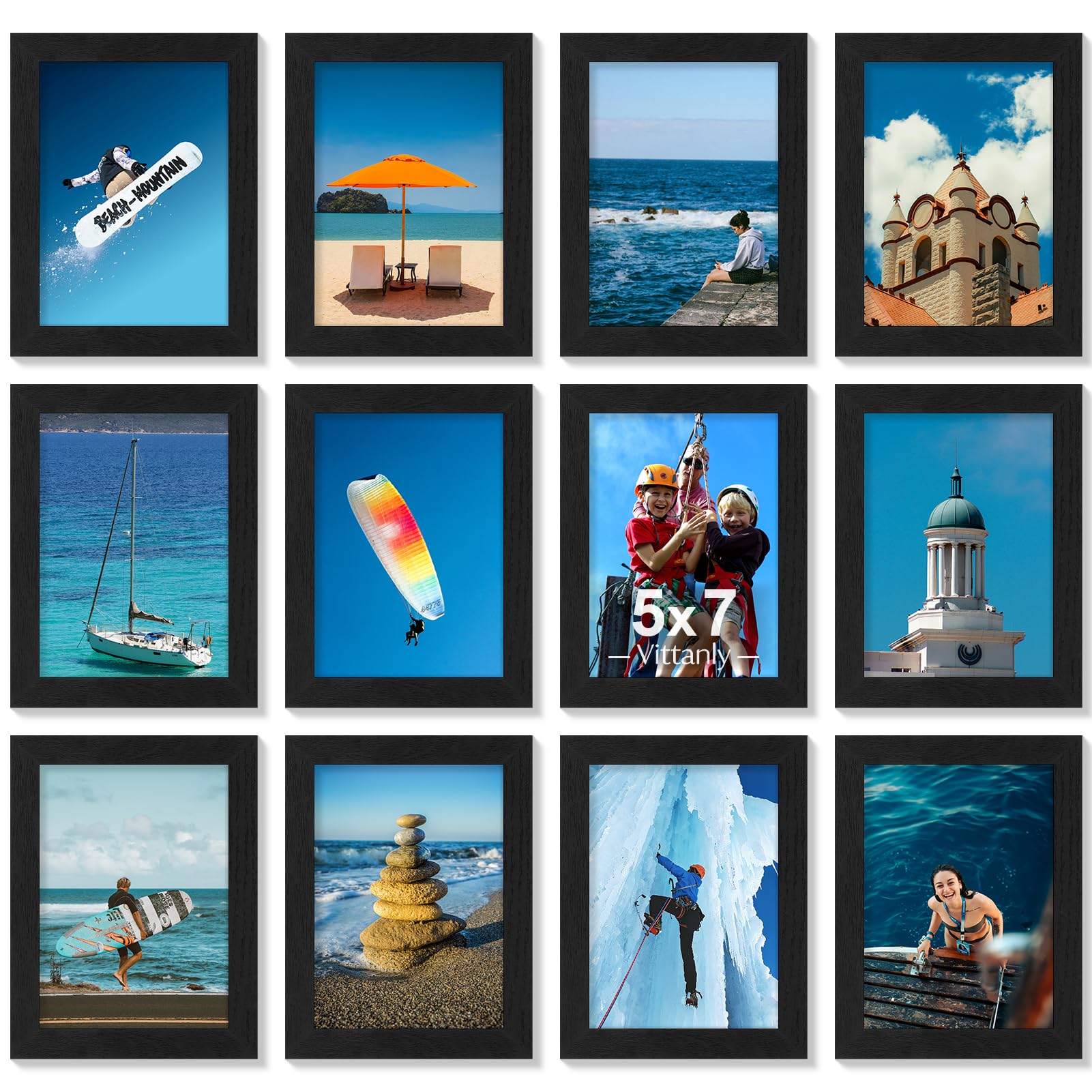Vittanly 5x7 frame set front view for gallery-style wall display