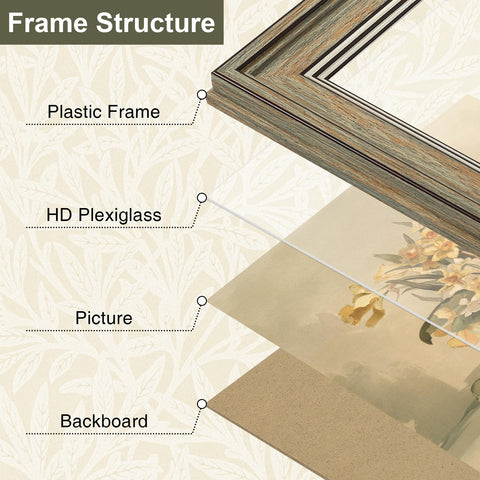 Vittanly 5x7 photos framed in a four-pack for easy arrangement