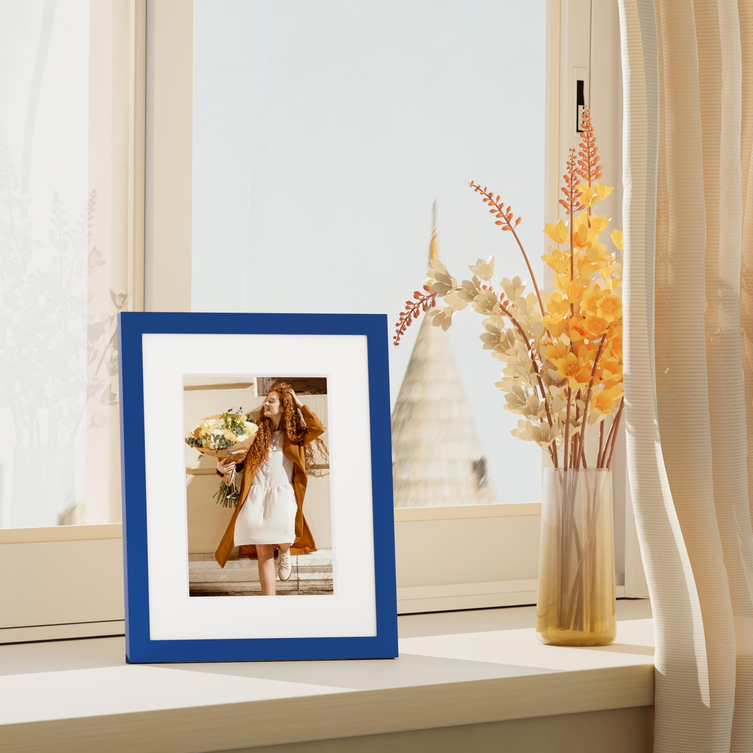 Vittanly 8x10 frame with white mats holding 5x7 photos securely