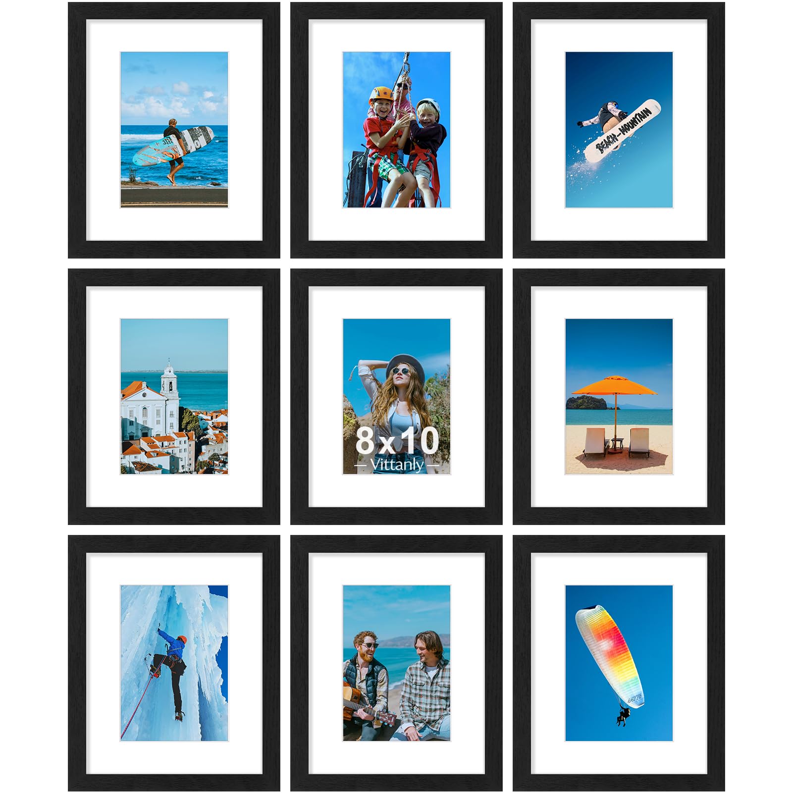 Vittanly 8x10 frames with mats neatly packed for gifting.