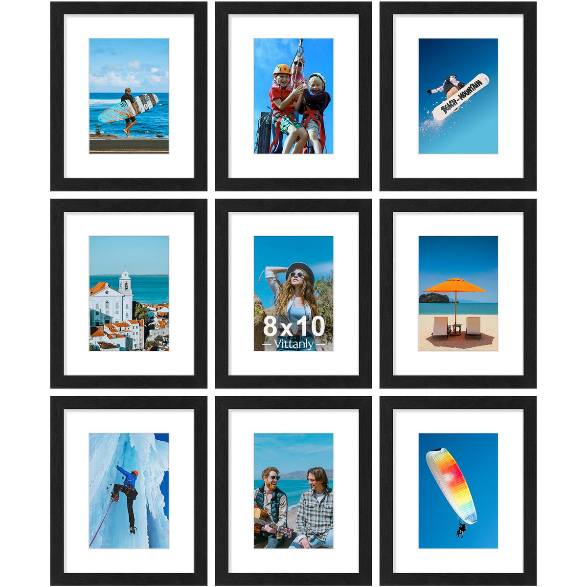 Vittanly 8x10 frames with mats neatly packed for gifting.