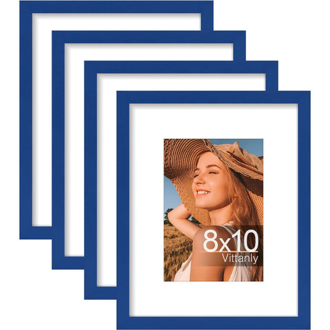 Vittanly 8x10 royal blue frames on wall or table for stylish display