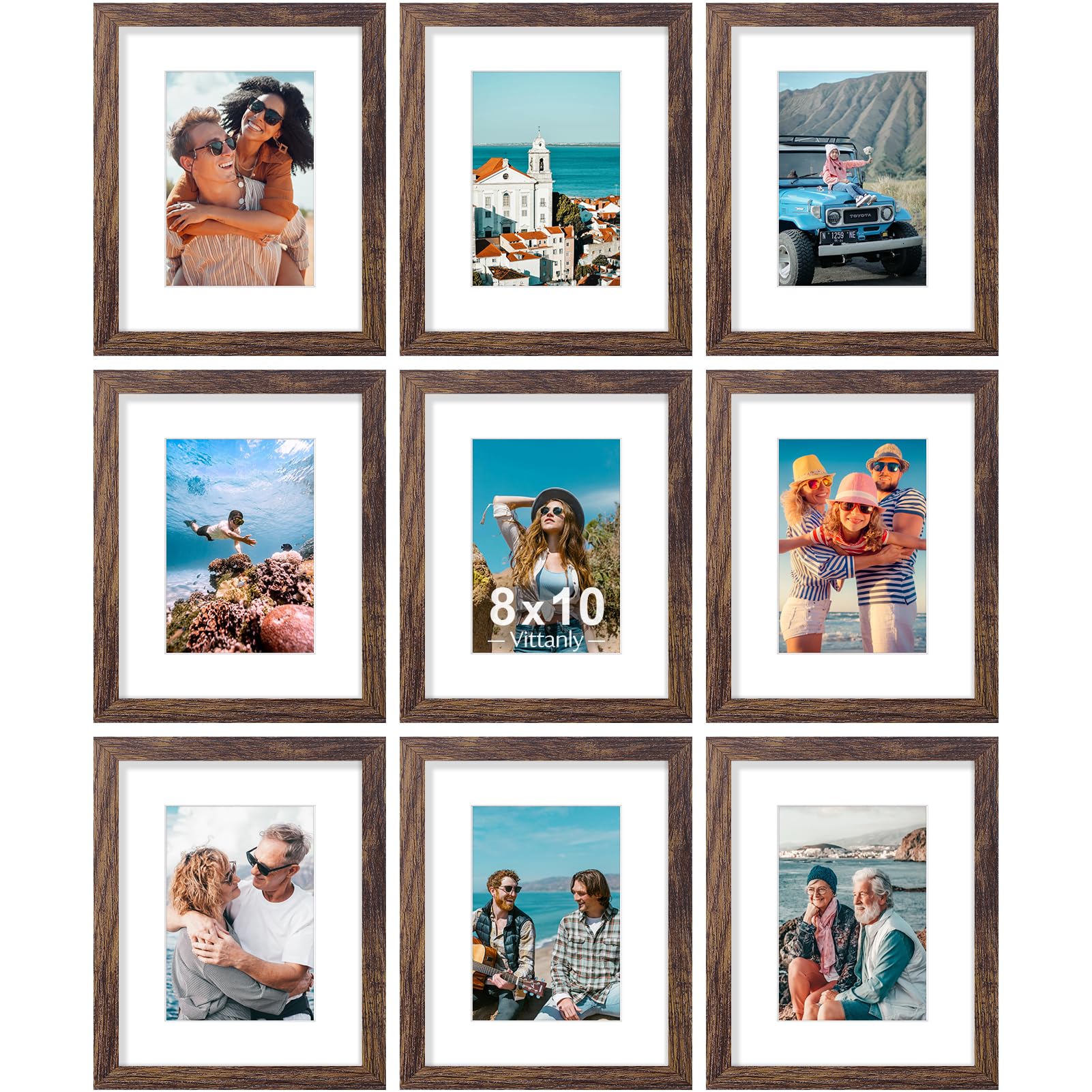 Vittanly 8x10 frames front view with crystal-clear plexiglass protection