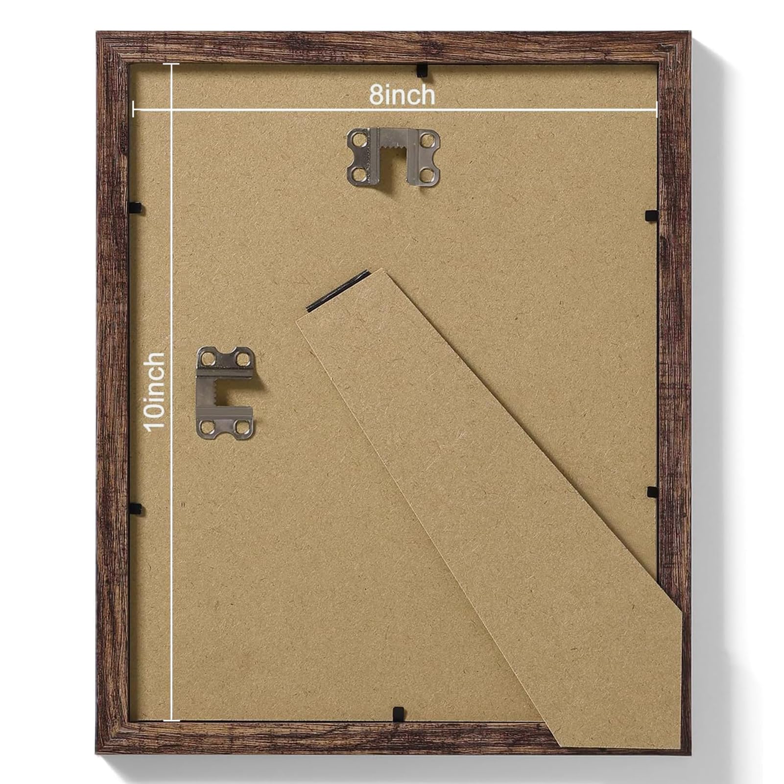 Vittanly frames sit on a table with an included easel stand