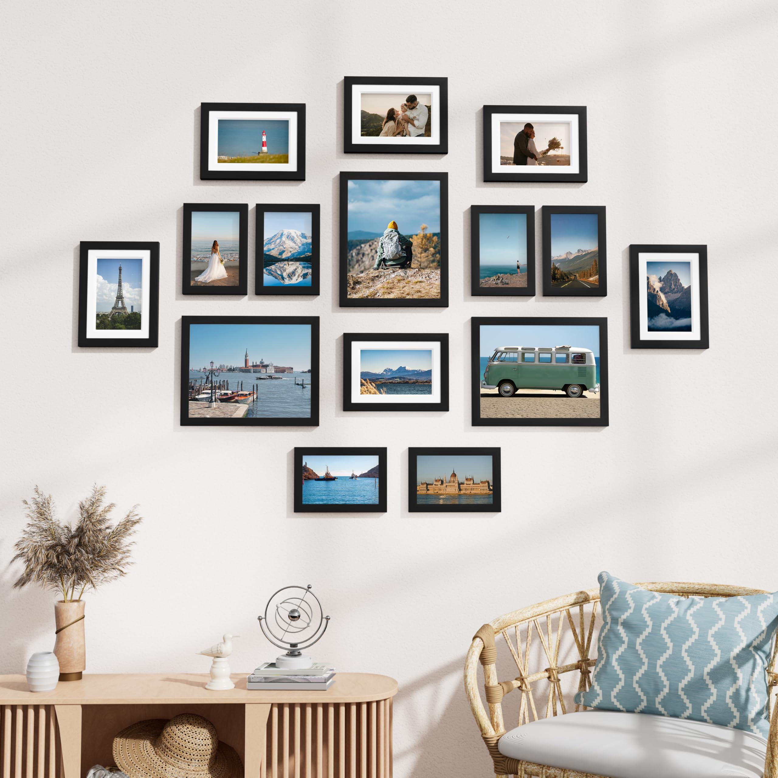 Vittanly black finish complements modern decor styles.