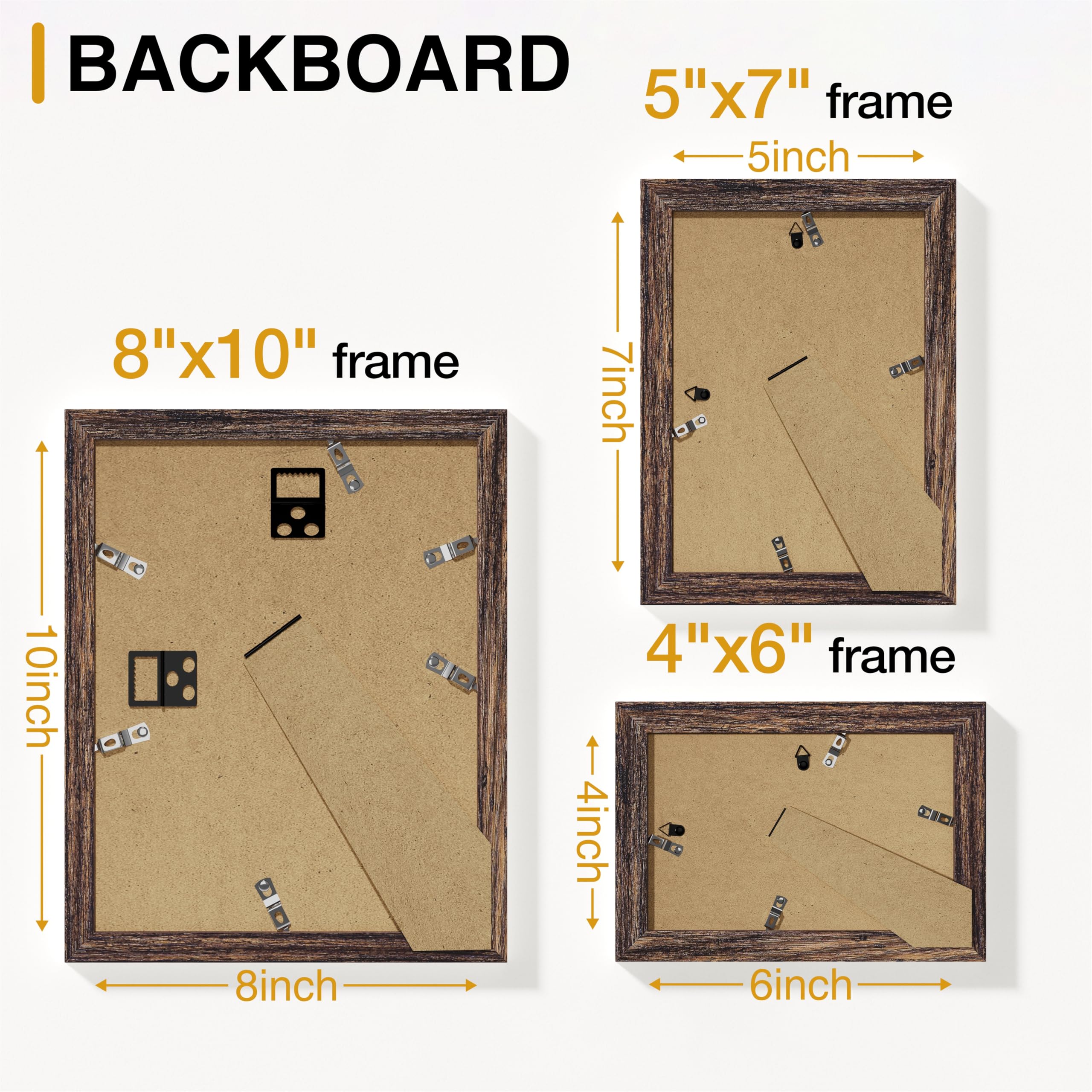 Vittanly classic brown frame set matches various home decor styles