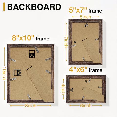 Vittanly classic brown frame set matches various home decor styles