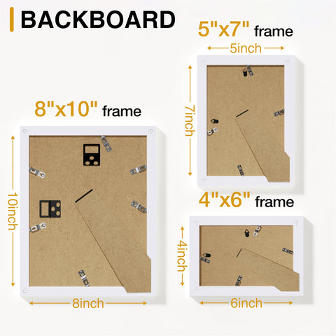 Vittanly frames arrive ready to use with wall hooks and built-in stands