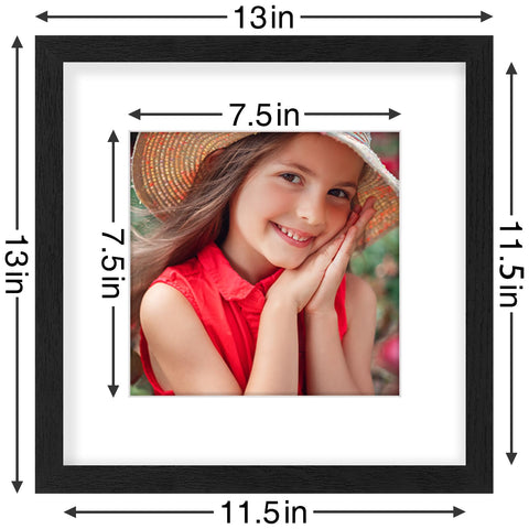 Vittanly frame with white mat showcasing 8x8 photos with clean borders
