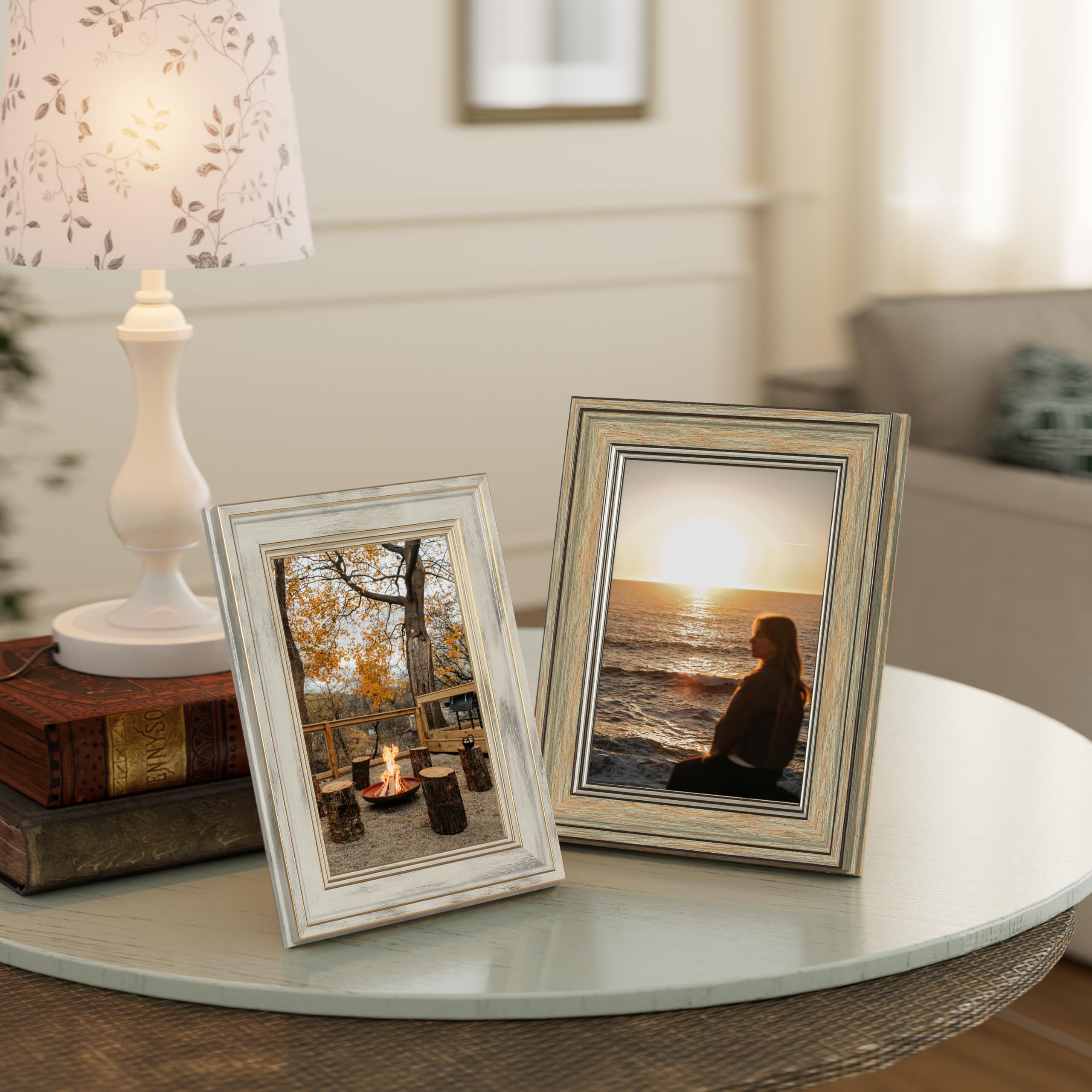 Vittanly rustic farmhouse frame on wall adds warm decor