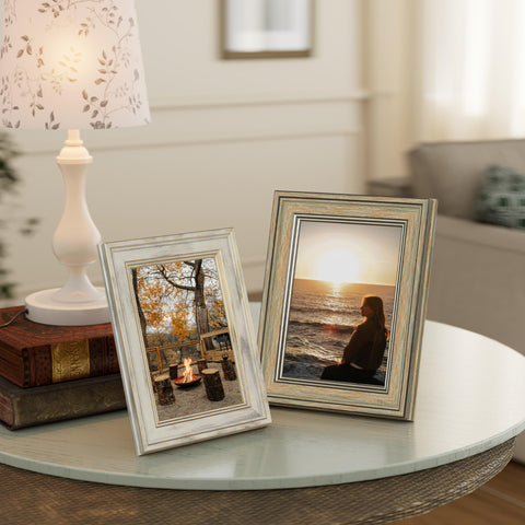 Vittanly rustic farmhouse frame on wall adds warm decor