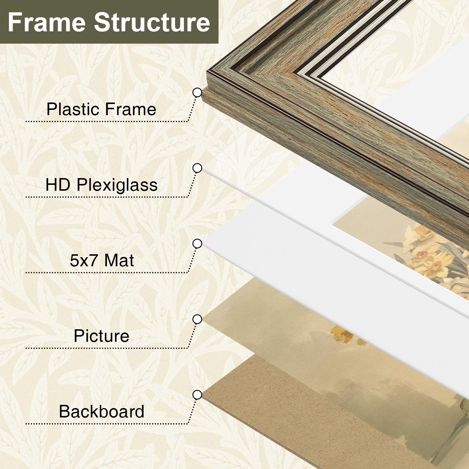Vittanly rustic farmhouse photo frames add warmth to any room