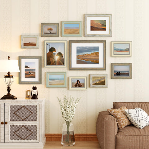 Vittanly wall-mounted 8x10 frames showcasing rustic charm