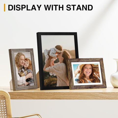 Vittanly vertical wall layout frames creating a dynamic gallery arrangement.