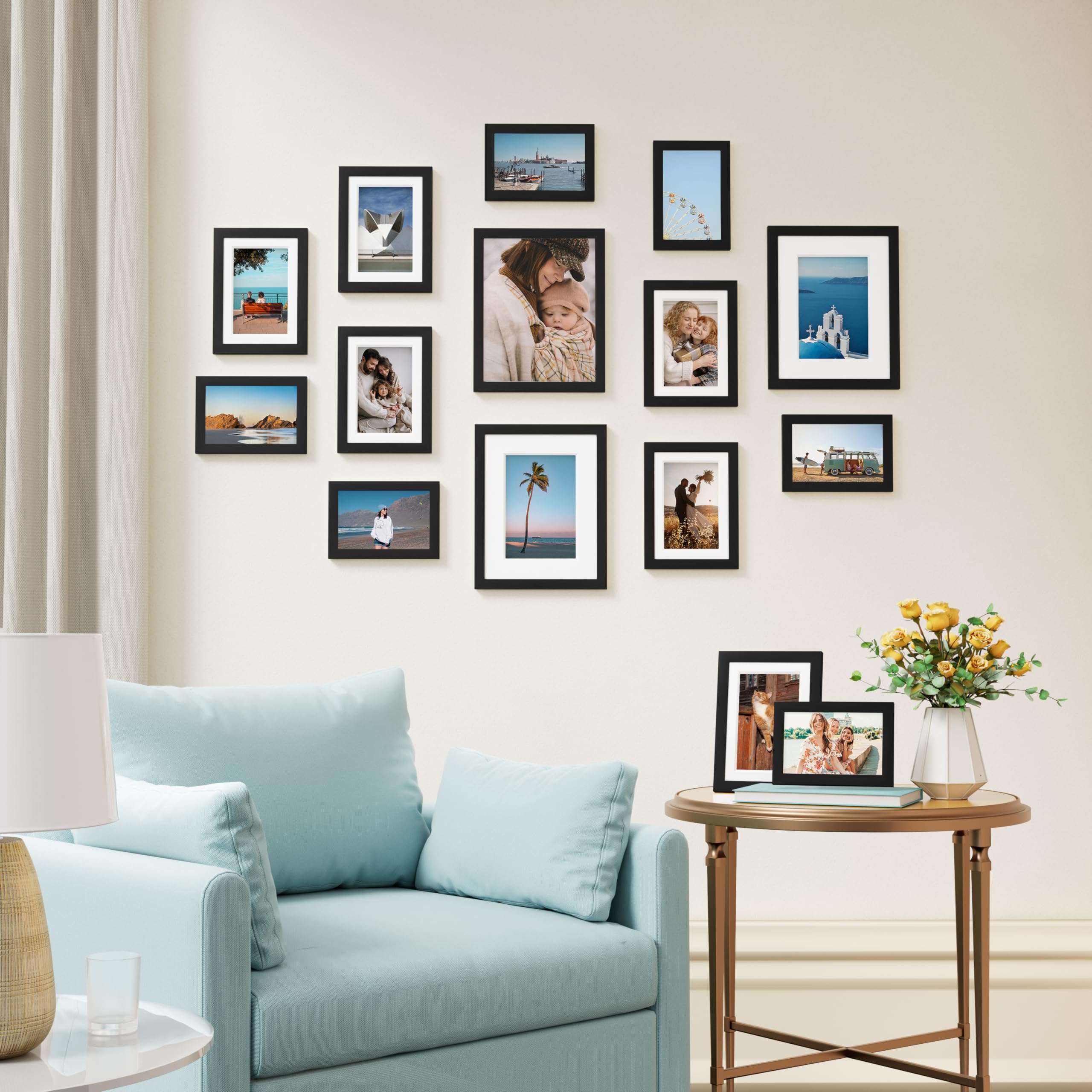 Vittanly wall-mount-ready frame set for versatile gallery layouts.