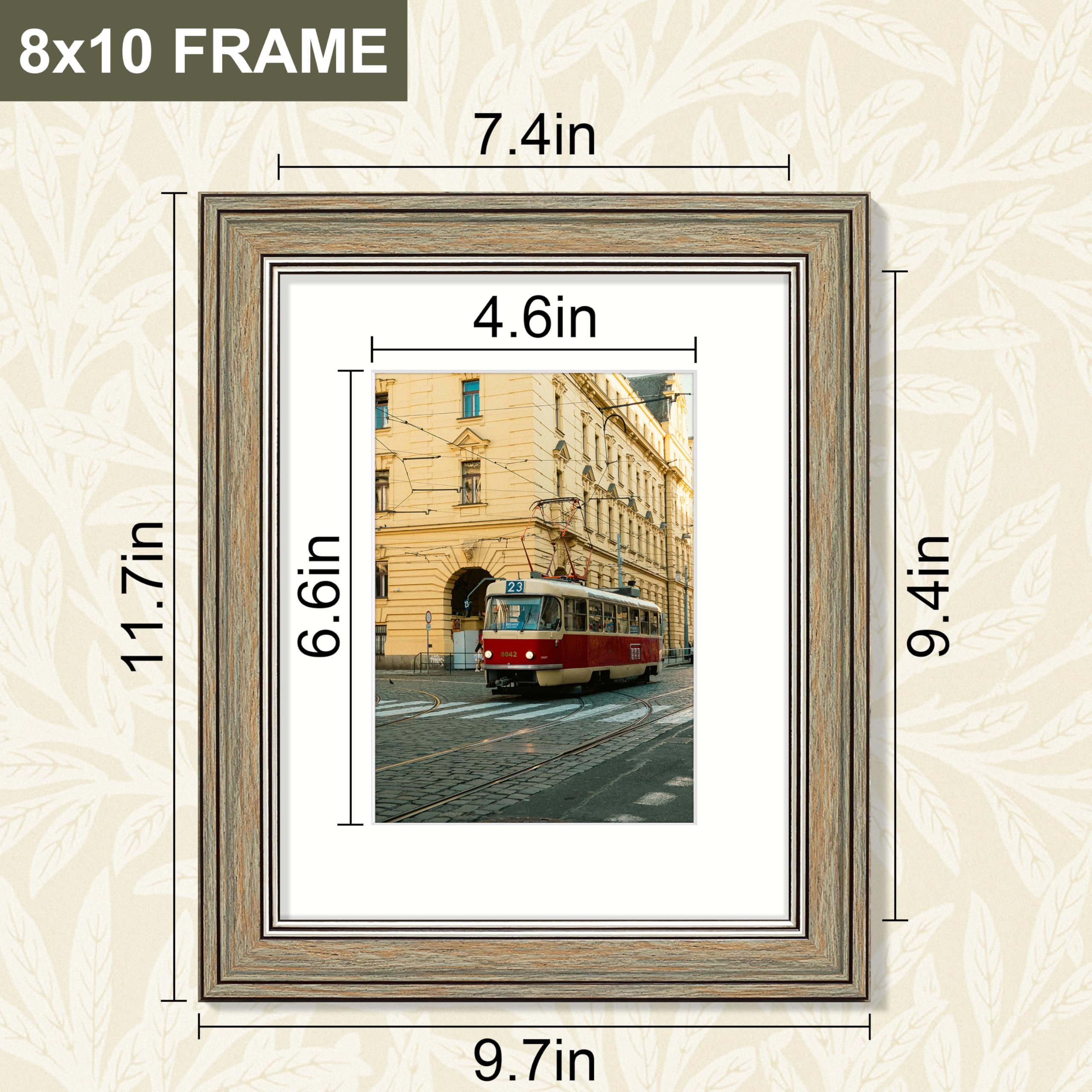 Vittanly frames with white mats fit 5x7 photos neatly