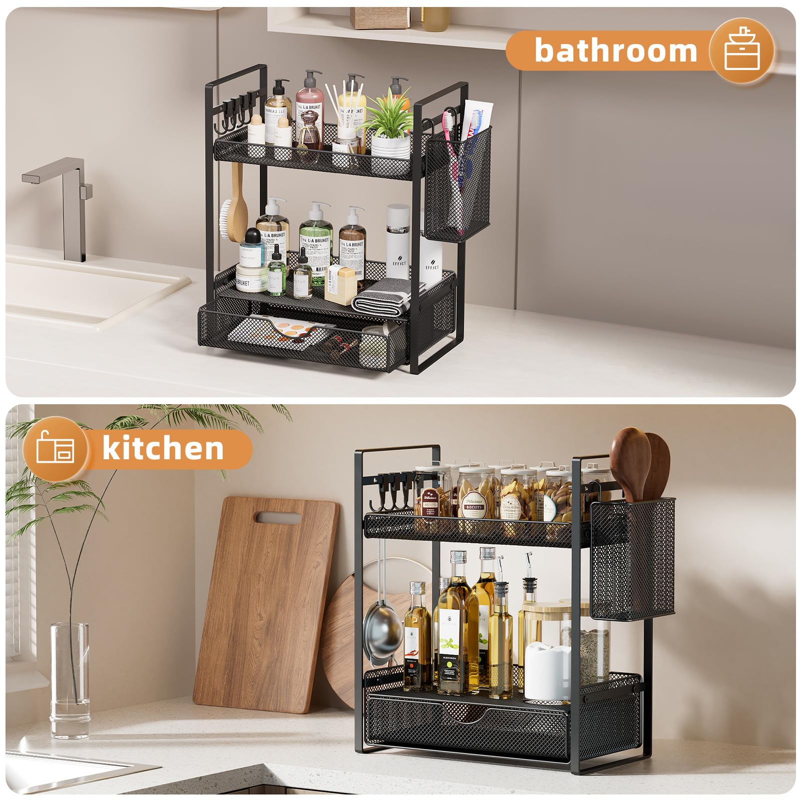 VITVITI kitchen spice rack alternative for jars and bottles