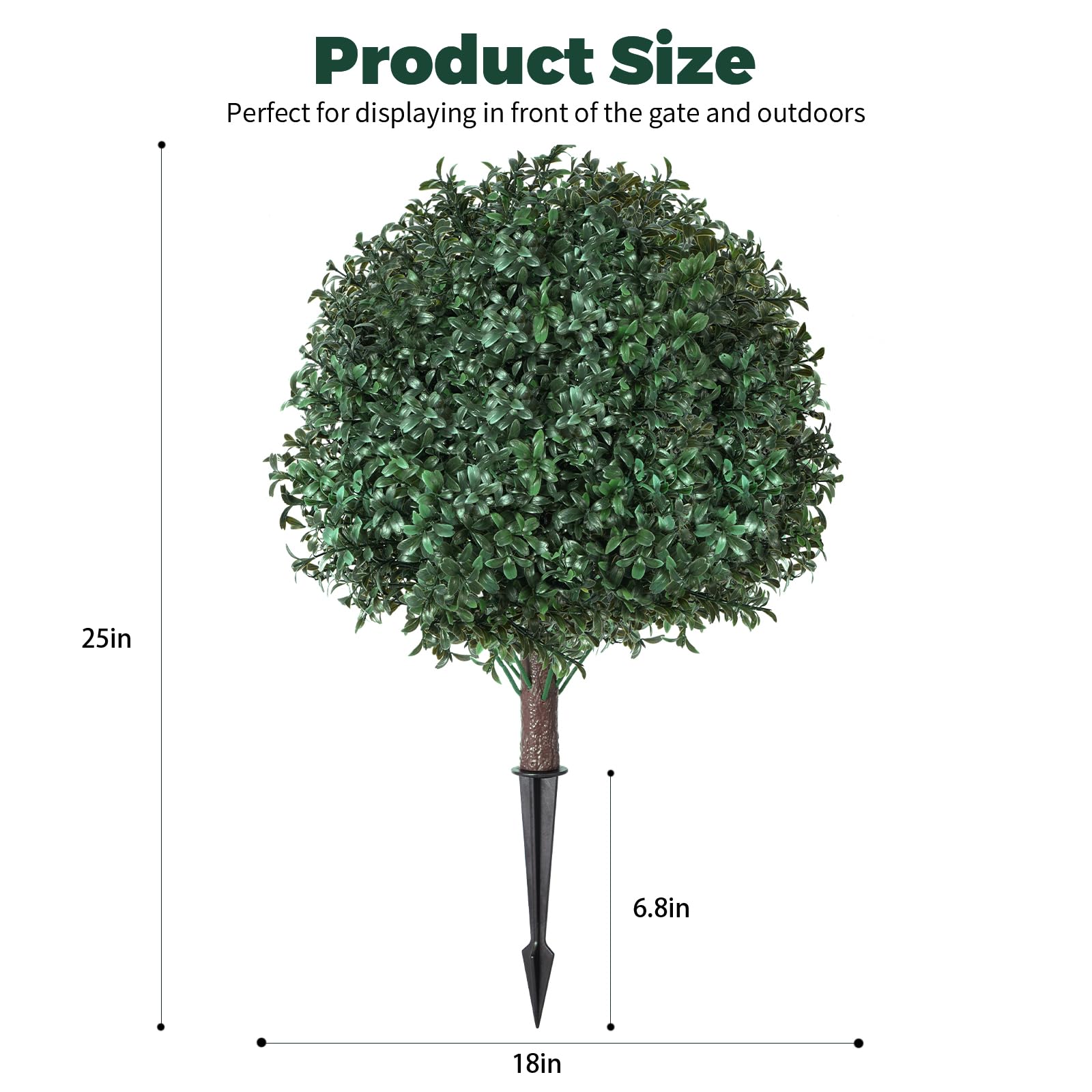 VivaPeak easy-installation with stakes and spread branches for instant fullness.