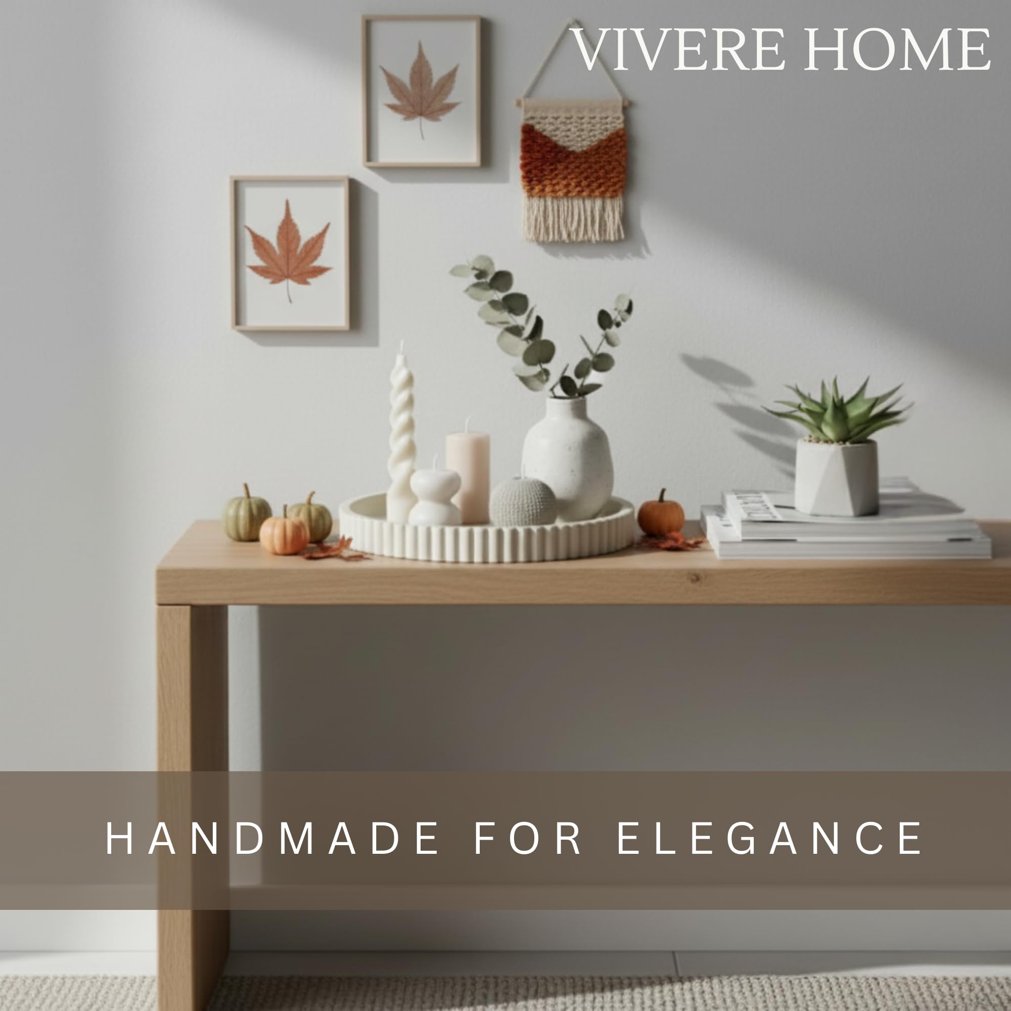 Vivere Home concrete tray minimalist grey finish complements modern interiors