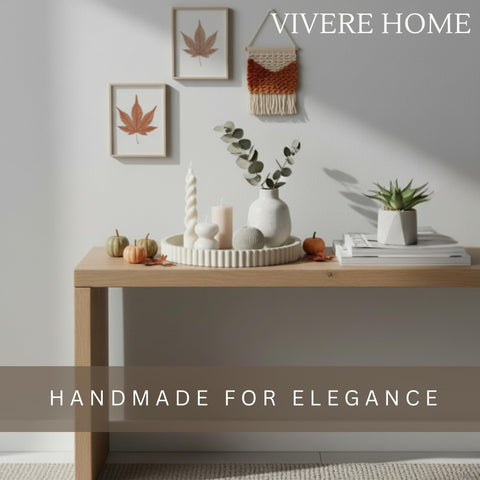 Vivere Home concrete tray minimalist grey finish complements modern interiors