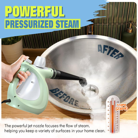 Vivibyan steam cleaner attachments extend reach to corners, windows, and fabrics.