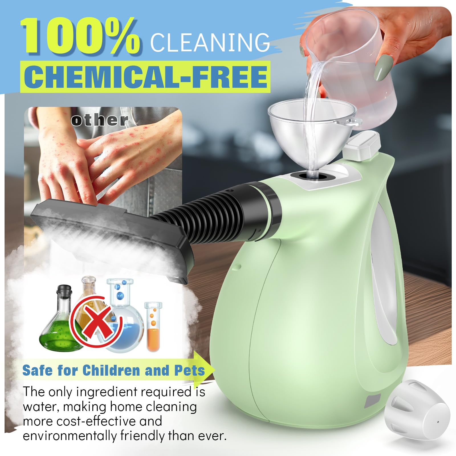 Vivibyan quick-heat system delivers steam in minutes for fast tasks.