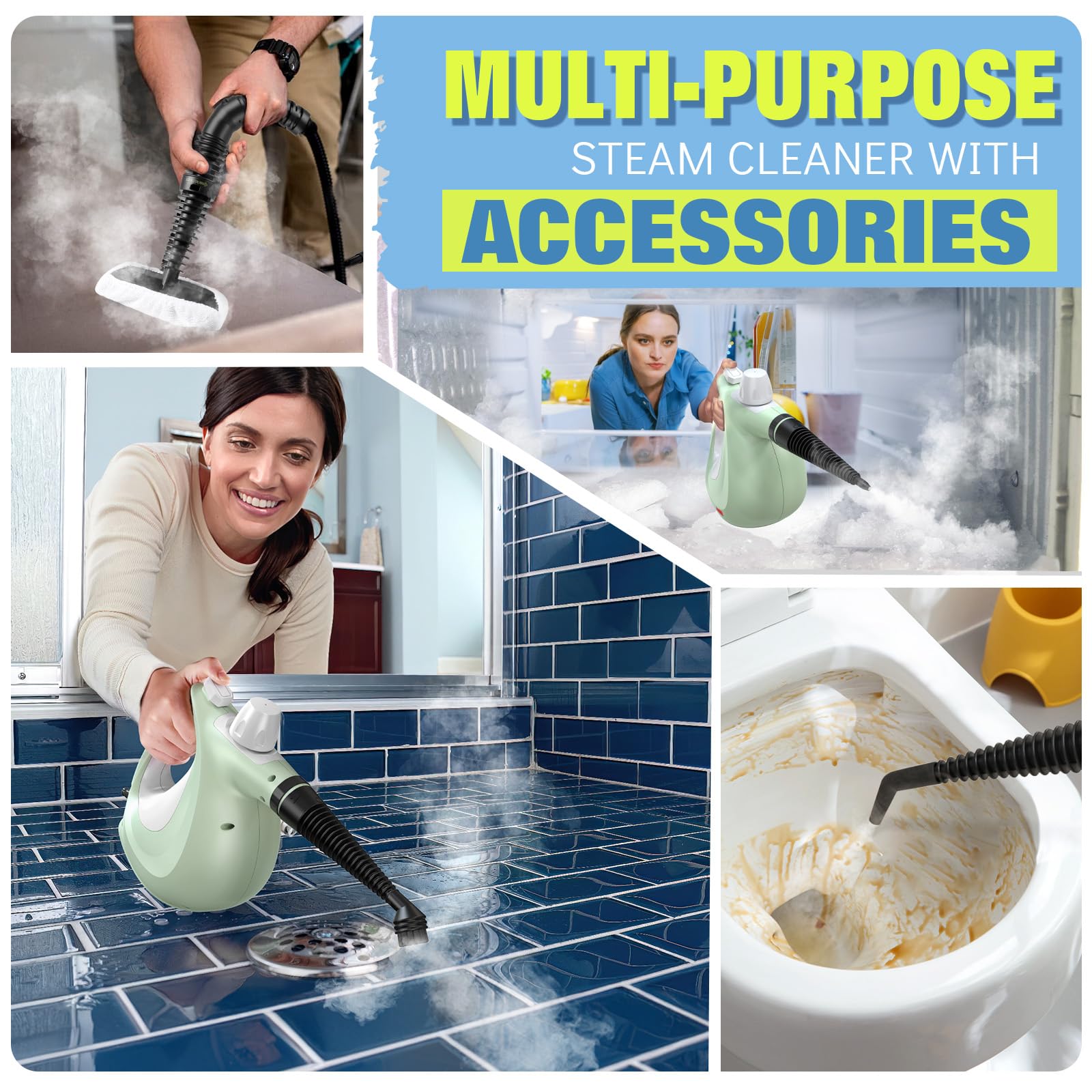 Vivibyan steam cleaner water tank heats quickly for on-demand steam cleaning.