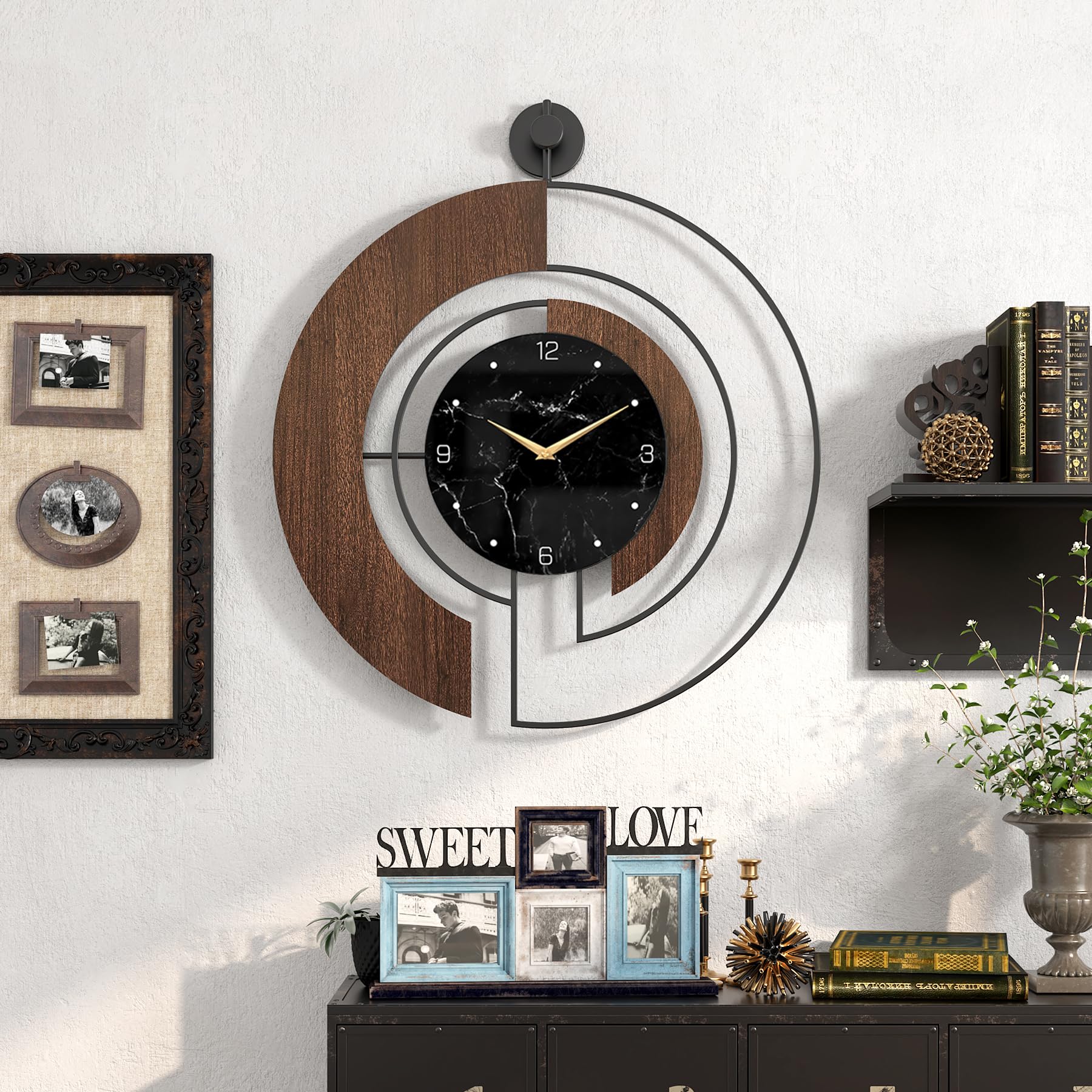 VIVIFLYSE bedroom or study wall clock promotes tranquil, quiet timekeeping and modern style.
