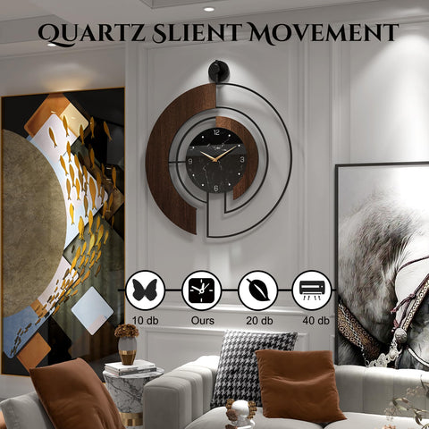 VIVIFLYSE metal frame clock installation view demonstrates sturdy build and silent movement.