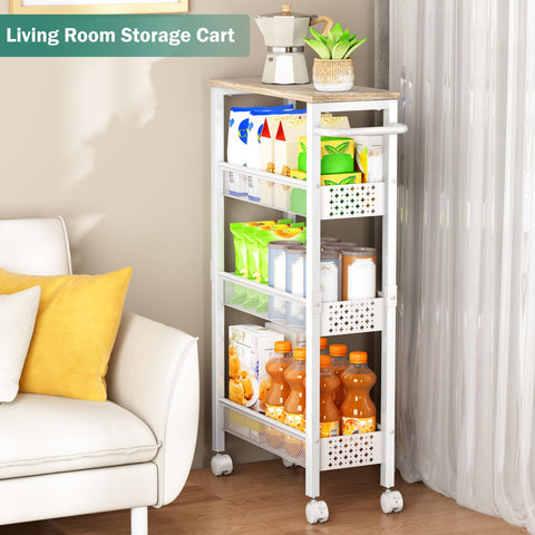 Vivihomety laundry cart holds detergent and dryer sheets neatly