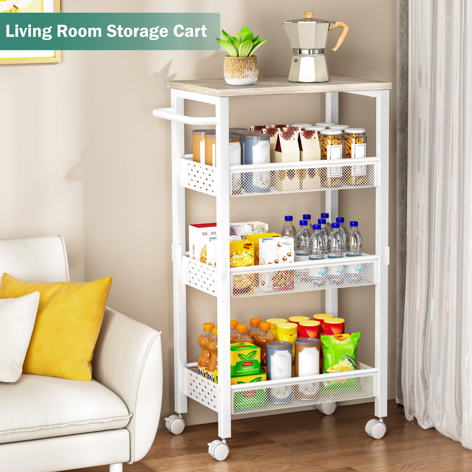 Vivihomety rust-resistant steel frame remains durable in kitchens and laundry areas.