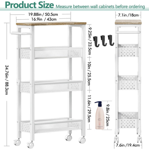 Vivihomety wood-top metal-frame cart adds modern utility to any room