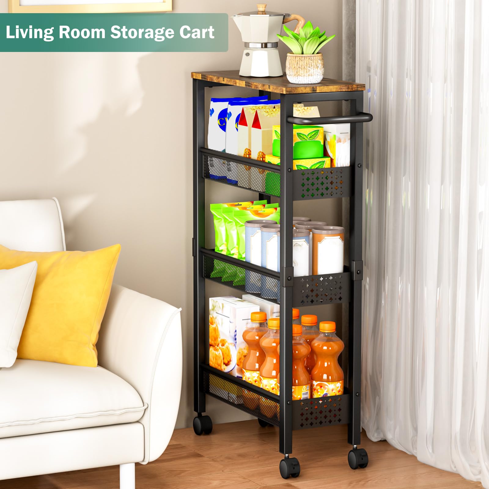 Vivihomety wood-top design doubles as a small workstation.