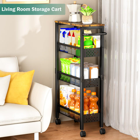 Vivihomety wood-top design doubles as a small workstation.
