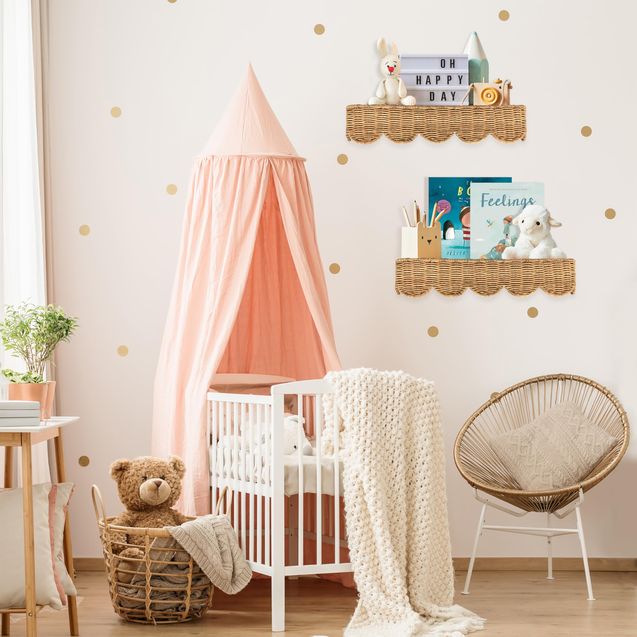 VIVIKA two-shelf unit maximizes books, toys, and plush display.