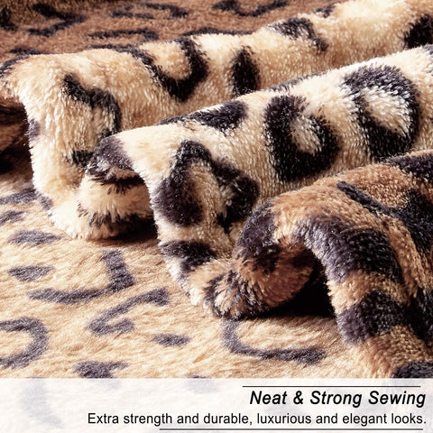 Packaging highlights gifting ready leopard king blanket.