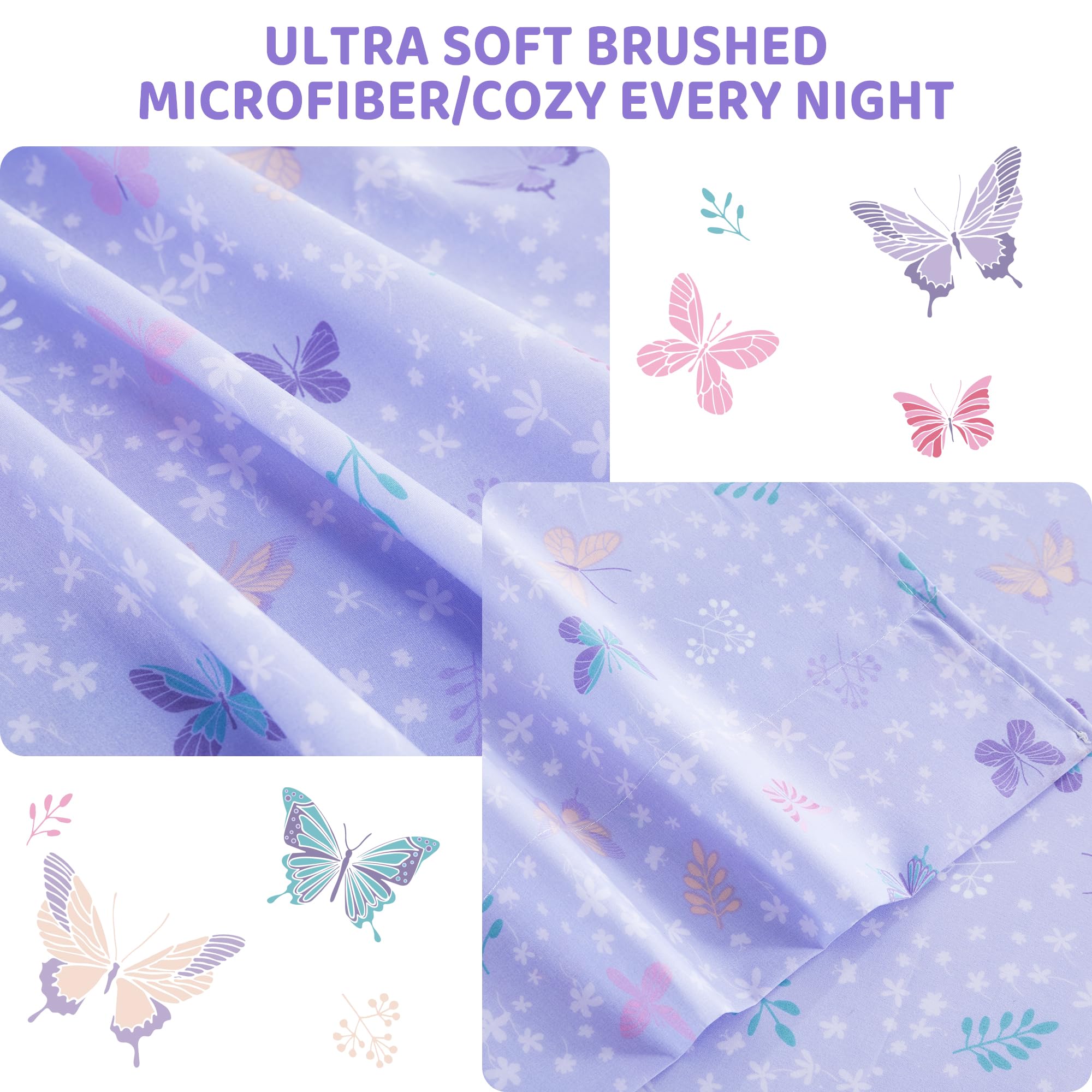 Viviland light-purple fabric closeup, ultra-soft microfiber for cozy nights.