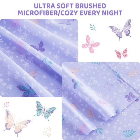 Viviland light-purple fabric closeup, ultra-soft microfiber for cozy nights.